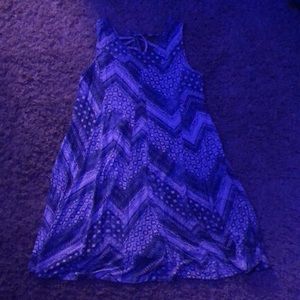 Blue and white dress